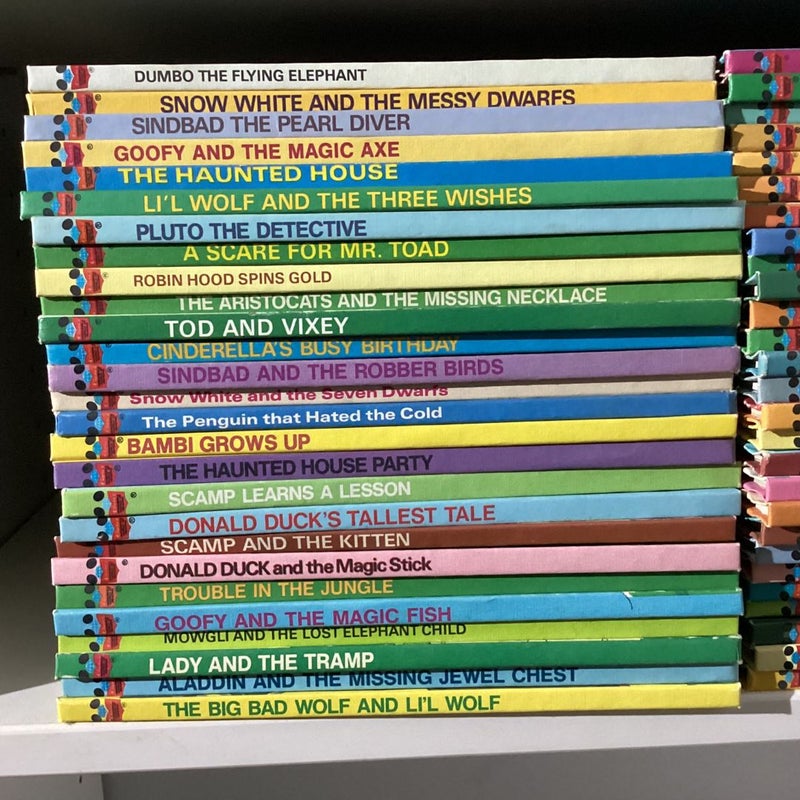 Wonderful World of Disney storybooks, 79 stories & 2 yearbooks total, vibrant pictures