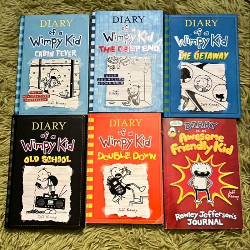 Diary Of A wimpy Kid Bundle of books 6, 10, 11, 12, 15