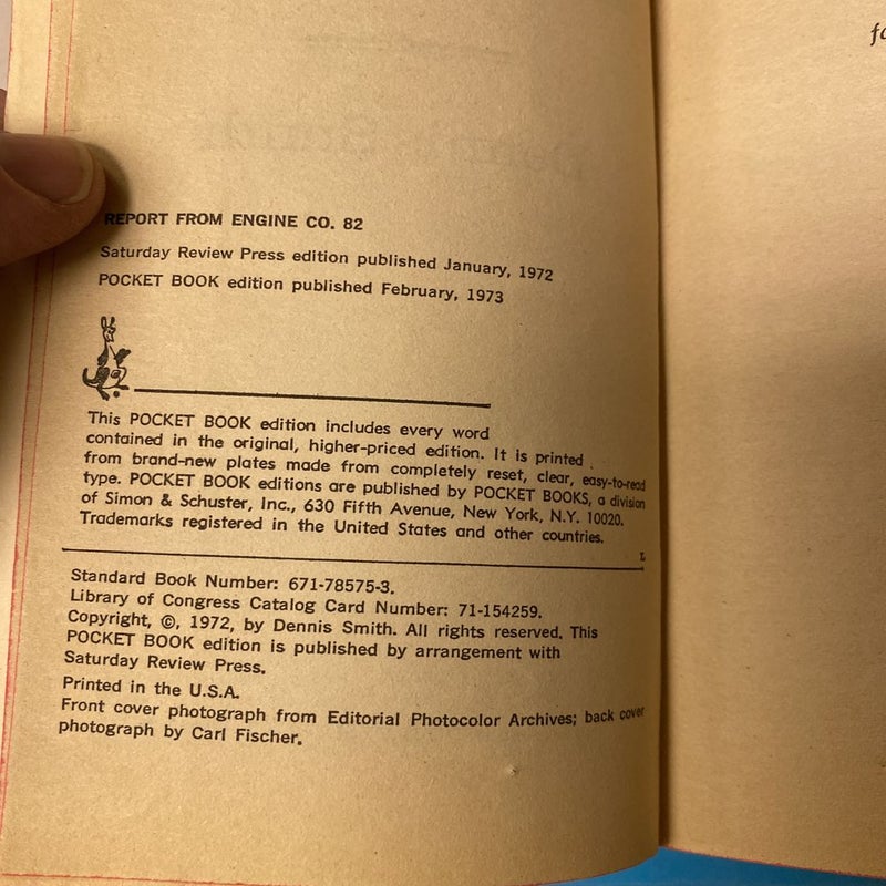 Report from Engine Co. 82