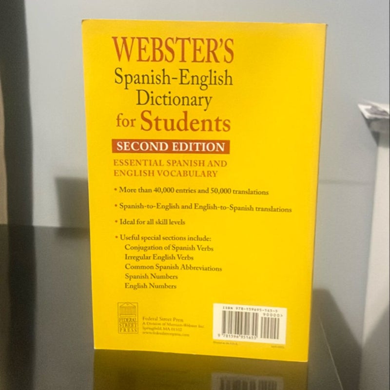 Webster's Spanish-English Dictionary for Students, Second Edition