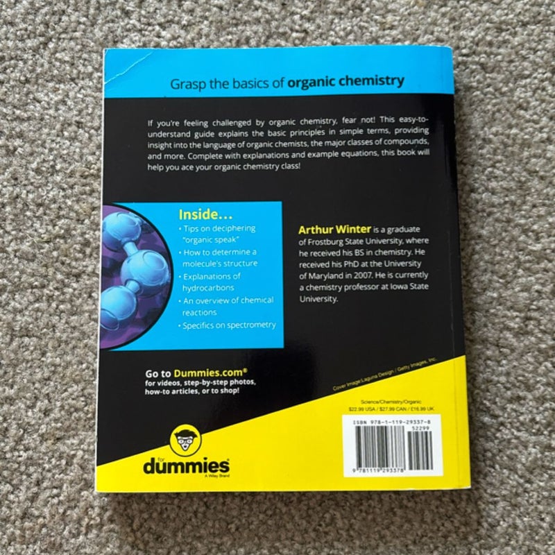 Organic Chemistry I for Dummies