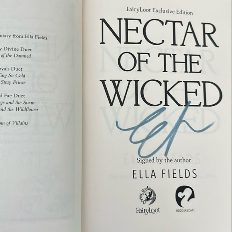 (SIGNED) Nectar of the Wicked (Fairyloot)