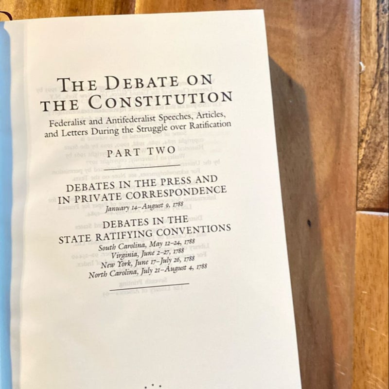 The Debate On The  Constitution Part Two