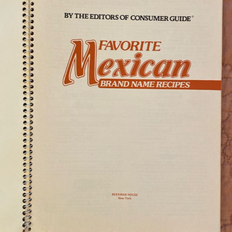 Favorite Mexican Brand Name Recipes
