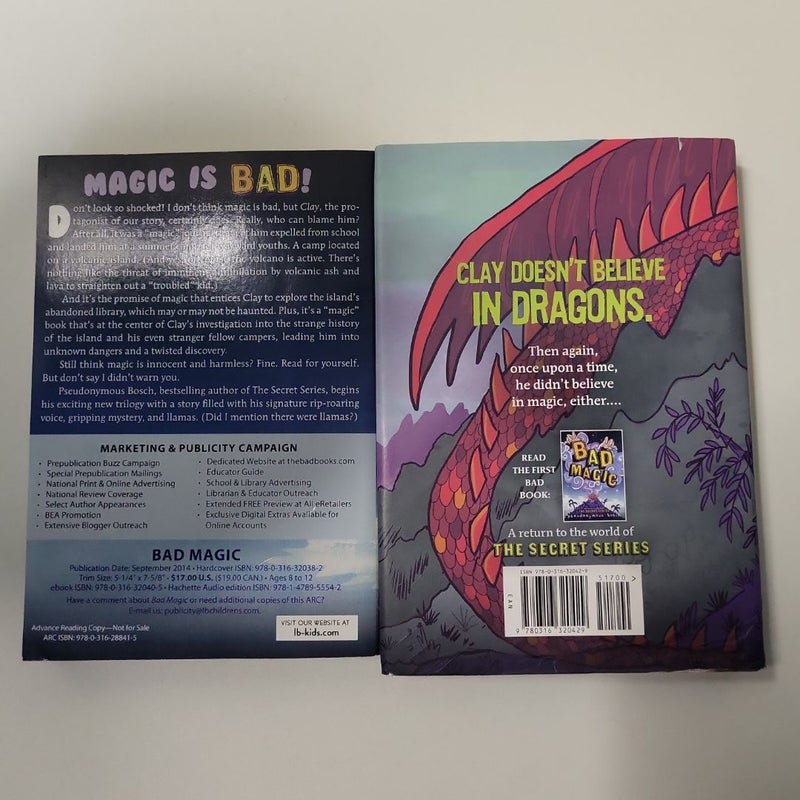 SIGNED ARC Bad Magic and hardcover Bad Luck bundle