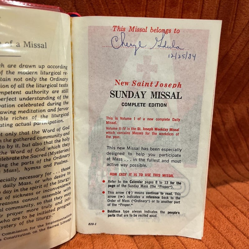 New… Saint Joseph Sunday Missal and Hymnal 