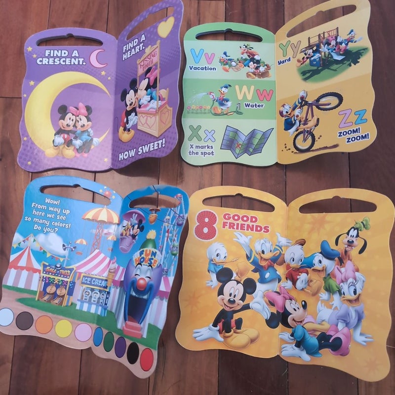 Mickey & Minnie Mouse counting, colors , shapes and ABCs