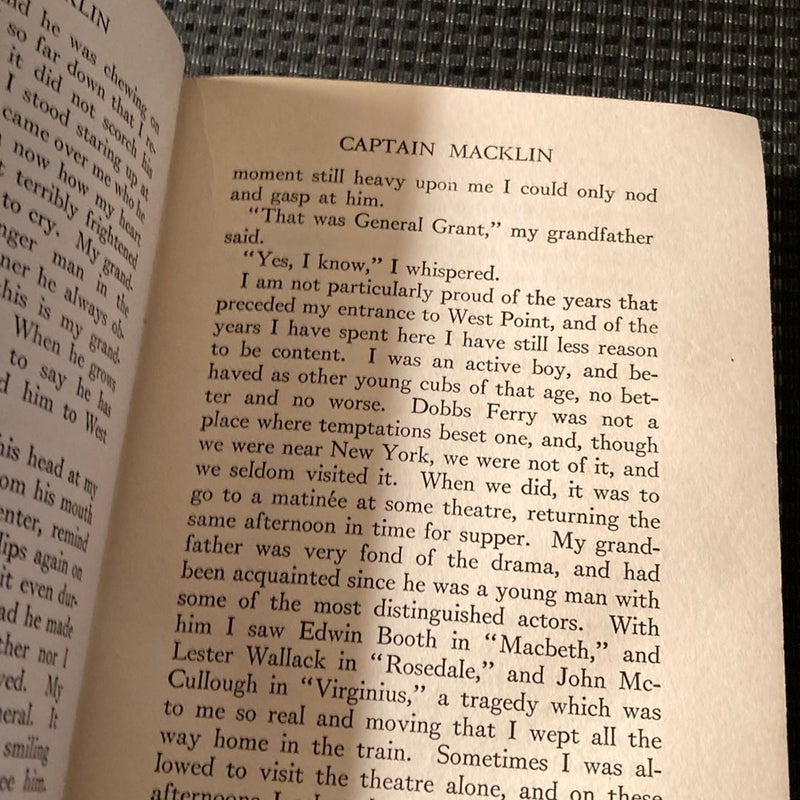 Antique 1917, Captain Macklin -His Memoirs