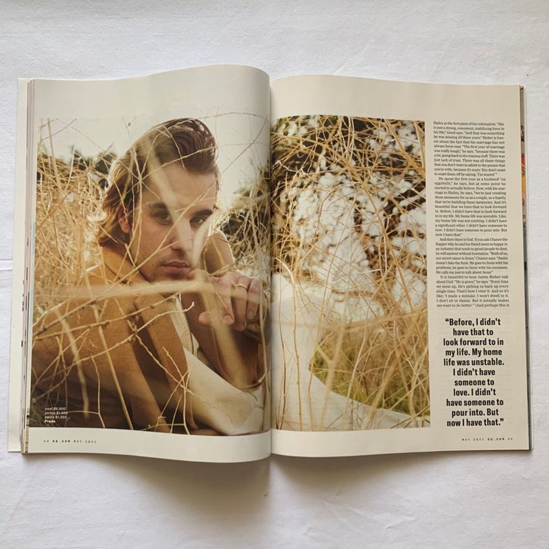 GQ “Justin Bieber Is Young & Free” Issue May 2021 Magazine (16) Total Pages