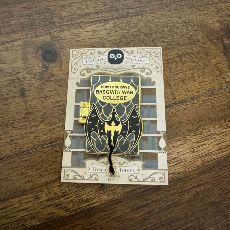 Fourth Wing Treasured Tomes Pin OwlCrate