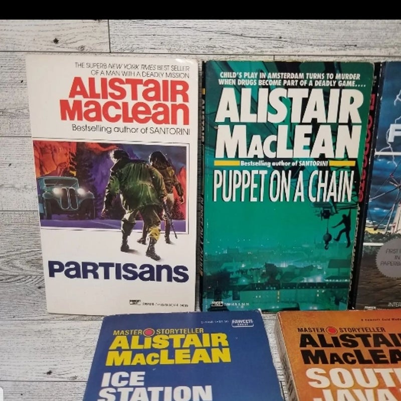 7 Alistair MacLean Mass Market Paperback Books Floodgate River of Death & MORE