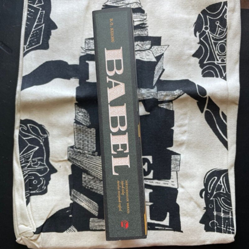 Babel Indonesian edition with matching bookmark and tote bag