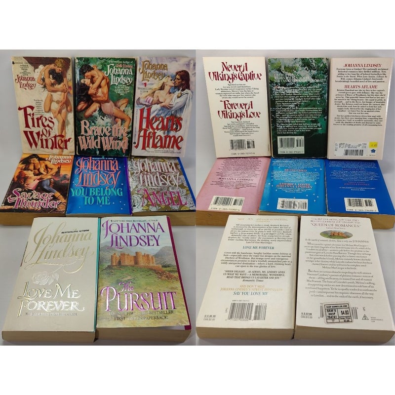 Johanna Lindsey Mixed Lot of 8 Books