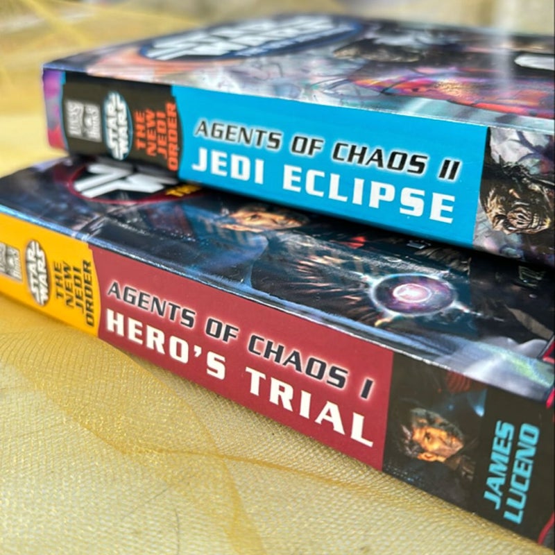 BUNDLE Star Wars The New Jedi Order Agents of Chaos Hero’s Trial and Jedi Eclipse