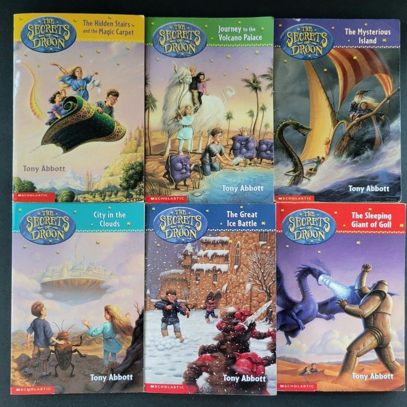 THE SECRETS OF DROON LOT OF 12 SCHOLASTIC BOOKS VINTAGE FANTASY BY TONY ABBOTT