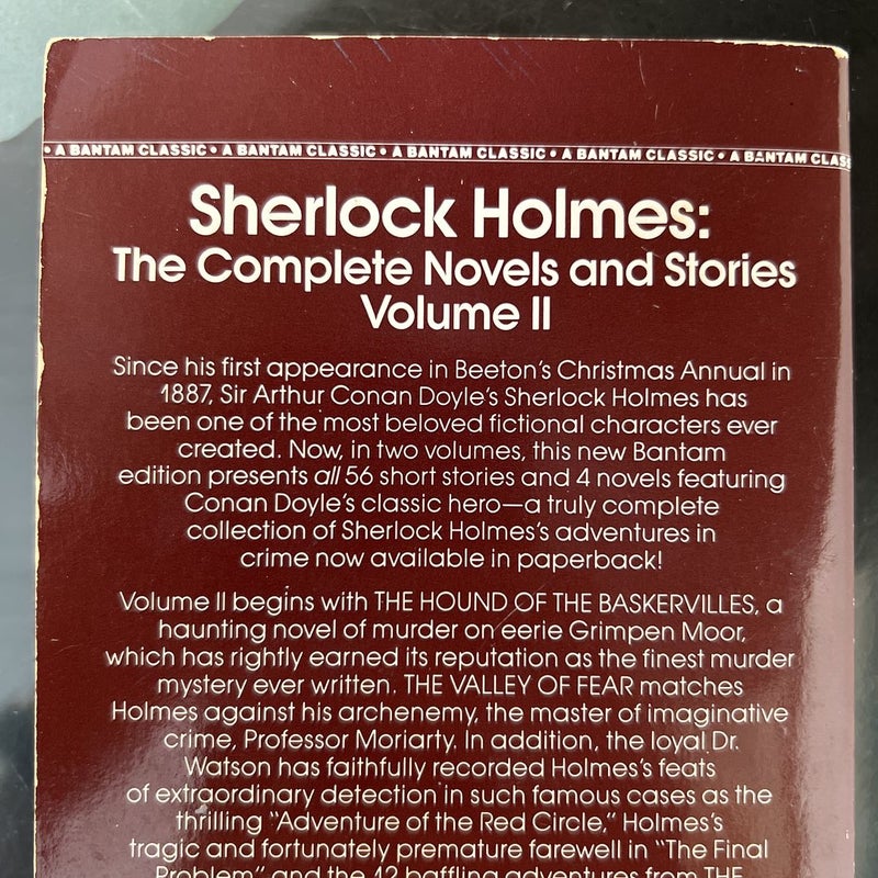 Sherlock Holmes: The Complete Novels and Stories Volume II (Bantam Classic Edition 1986)