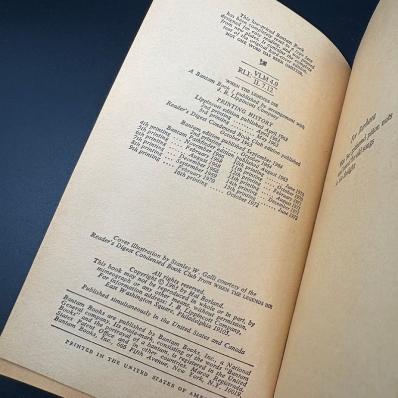 When the Legends Die