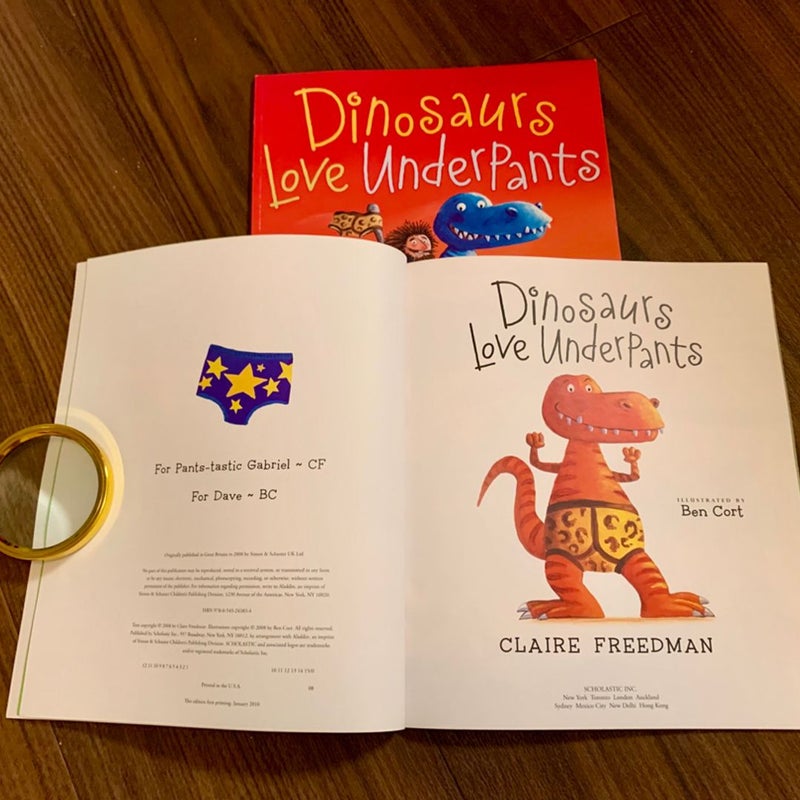 (Lot of 2) Dinosaurs Love Underpants 