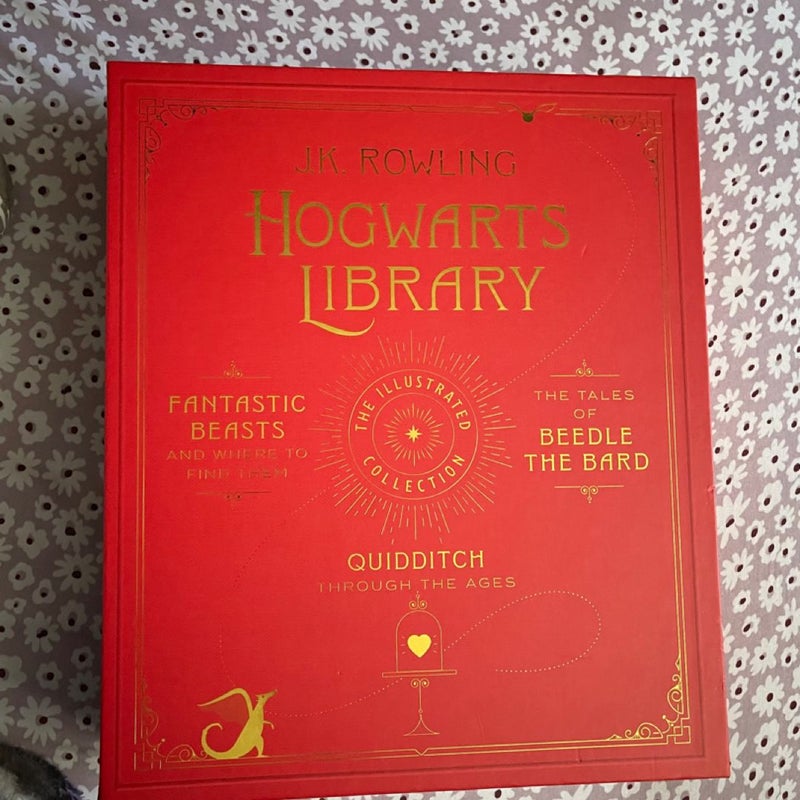 Hogwarts Library: Fantastic Beasts and Where to Find Them, Quidditch Through the Ages, and The Tales of Beedle The Bard