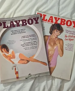 Playboy magazines 1970s issues Barbara Streisand interview super centerfolds 2 issues