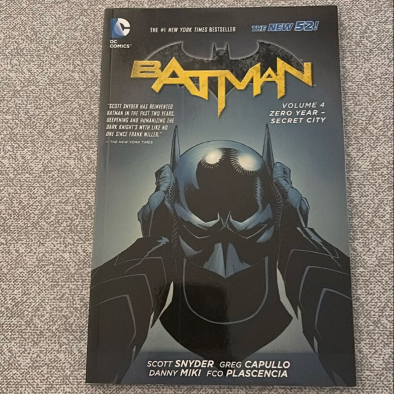 Batman Vol4 Zero Year Secret City New 52