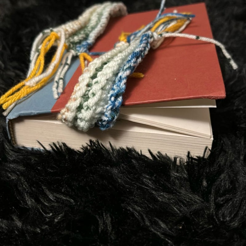XL Handmade Mini Scarf Crochet Bookmark