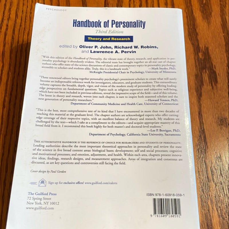 Handbook of Personality