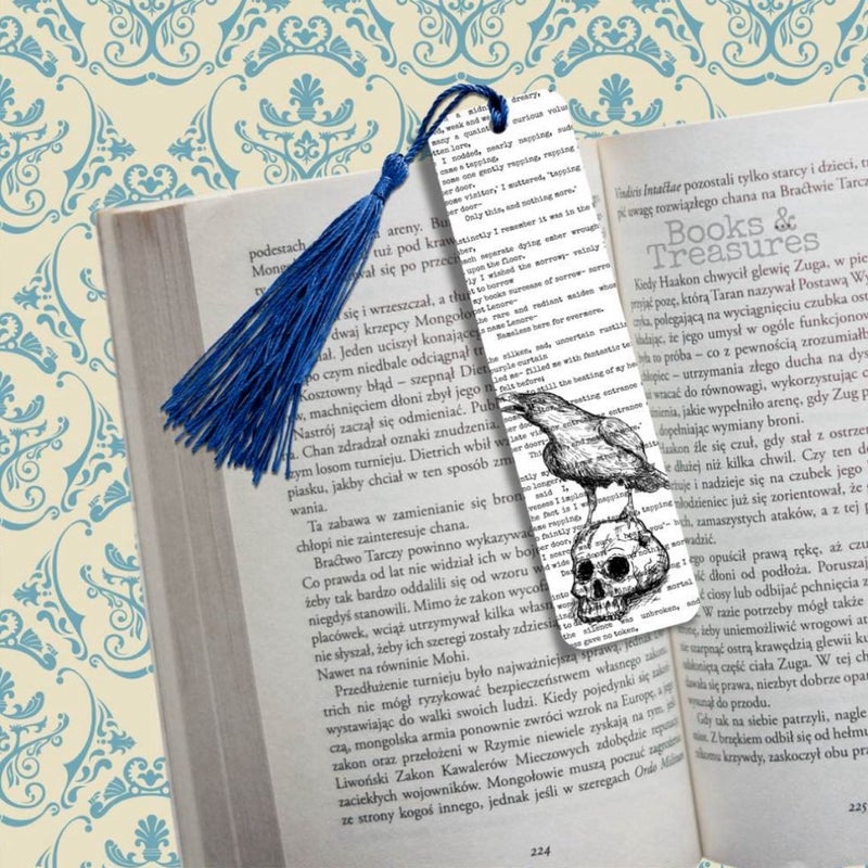 The Raven Handmade Metal Bookmark Edgar Allan Poe