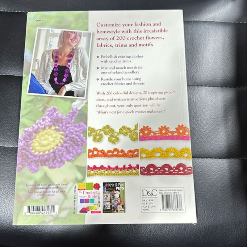 200 Crochet Flowers, Embellishments, & Trims