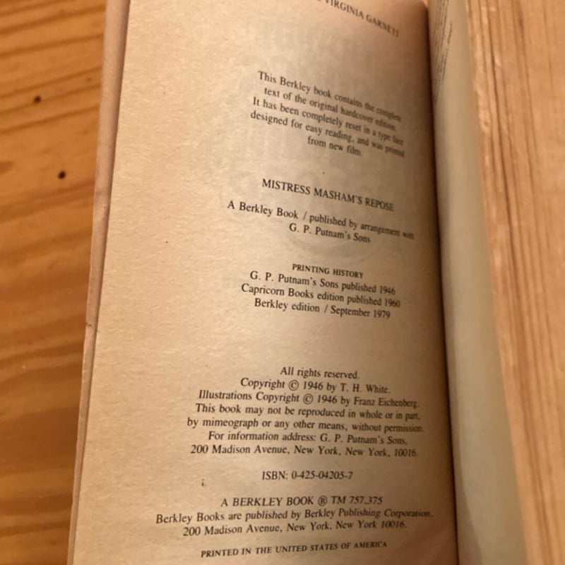 Mistress Masham's Repose