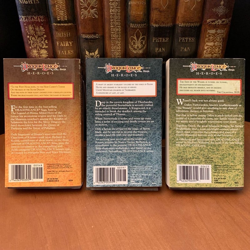 DragonLance: Heroes I & Preludes I Trilogies: Legend of Huma, Stormblade, Weasel’s Luck, Darkness & Light, Kendermore, Brothers Majere, All First Edition First Printing