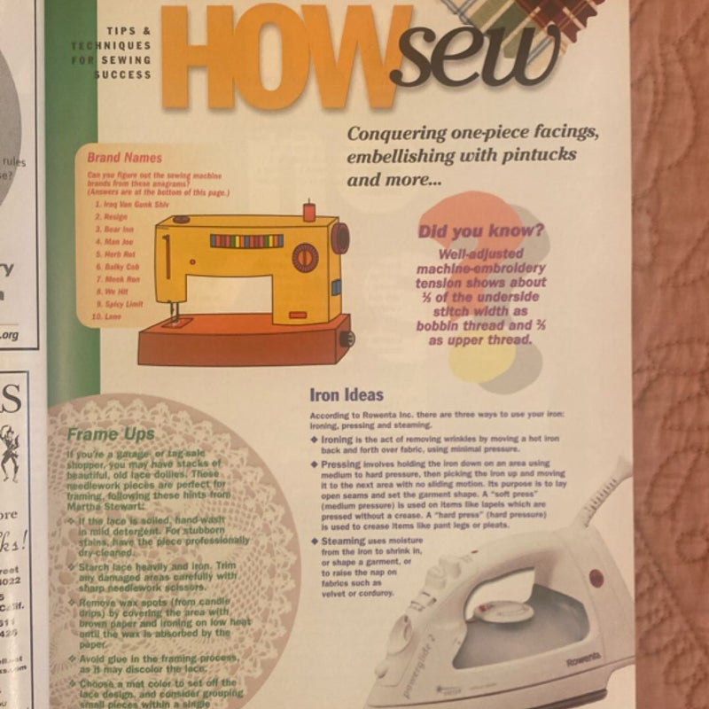 Sew News Magazine (October 2001)