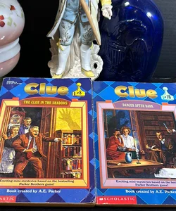 Clue lot of 2: The Clue in the Shadows & Danger After Dark 