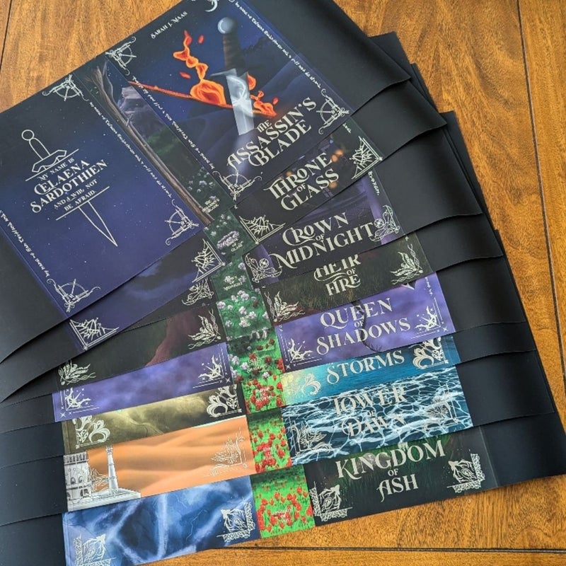 Throne of Glass series - Acrylipics DUST JACKETS