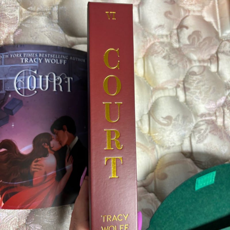 Bookish box special edition of Court by Tracy Wolf missprint edition