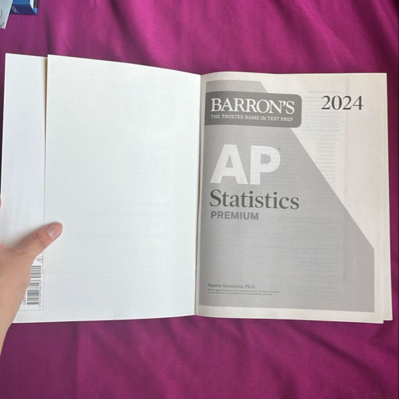 AP Statistics Premium, 2024: 9 Practice Tests + Comprehensive Review + Online Practice