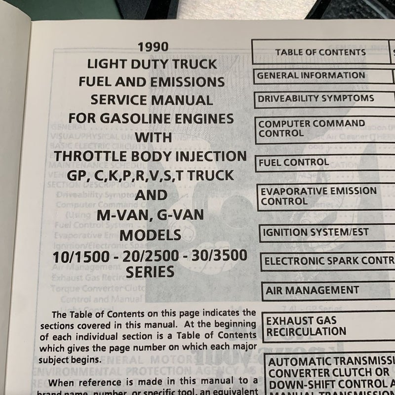 1990 Light Truck Service Manual 