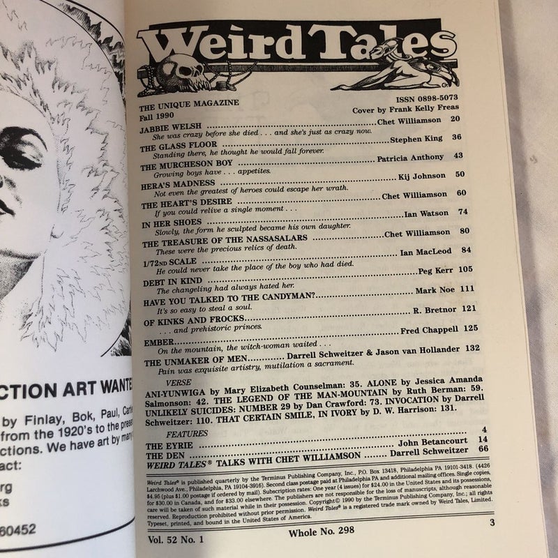 Weird Tales Fall 1990