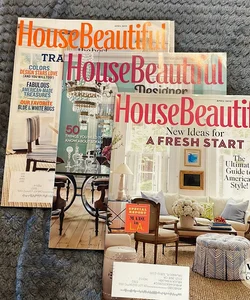 3 Vintage House beautiful magazines 