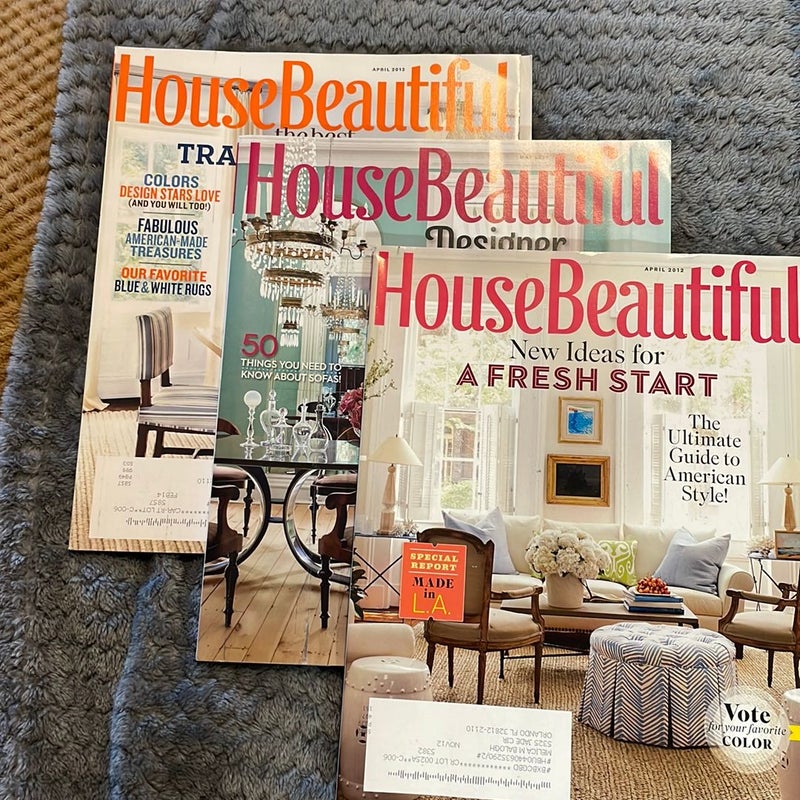 3 Vintage House beautiful magazines 