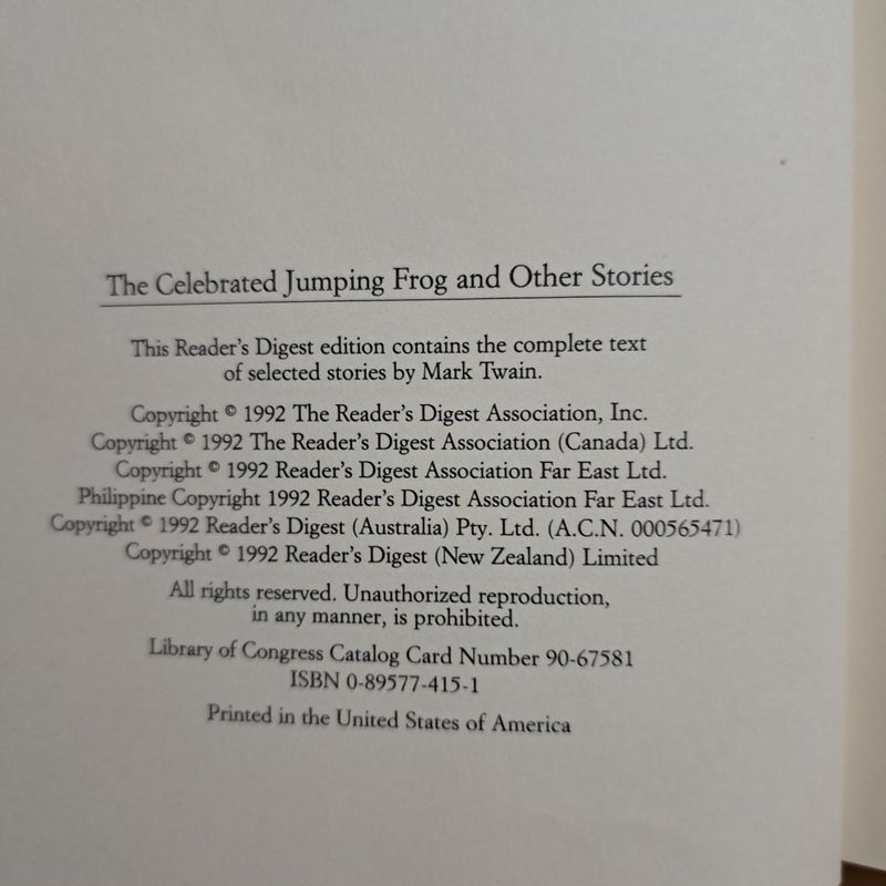 The Celebrated Jumping Frog, and Other Stories