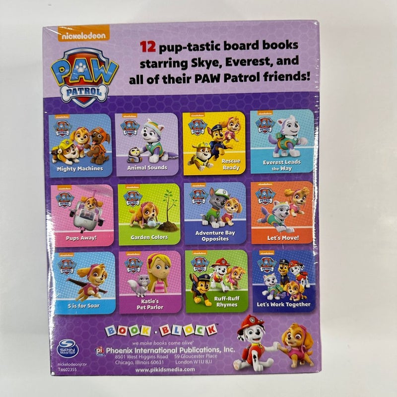 Paw Patrol Board Book Set, 12 Mini Board Books, NEW
