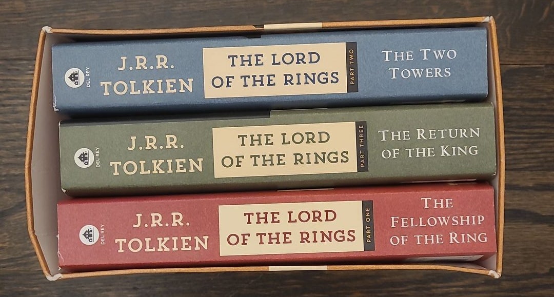 The Lord of The Rings Trilogy Book Set of 3 By J.R.R. Tolkien Del Rey Books