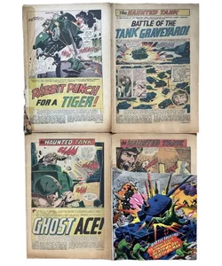 Vintage G.I. Combat DC Comics 1960s Lot of 4 103,09,12,124 Remaindered/Coverless