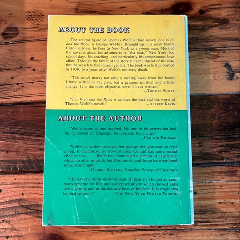 The Web and the Rock - Thomas Wolfe PB Vintage