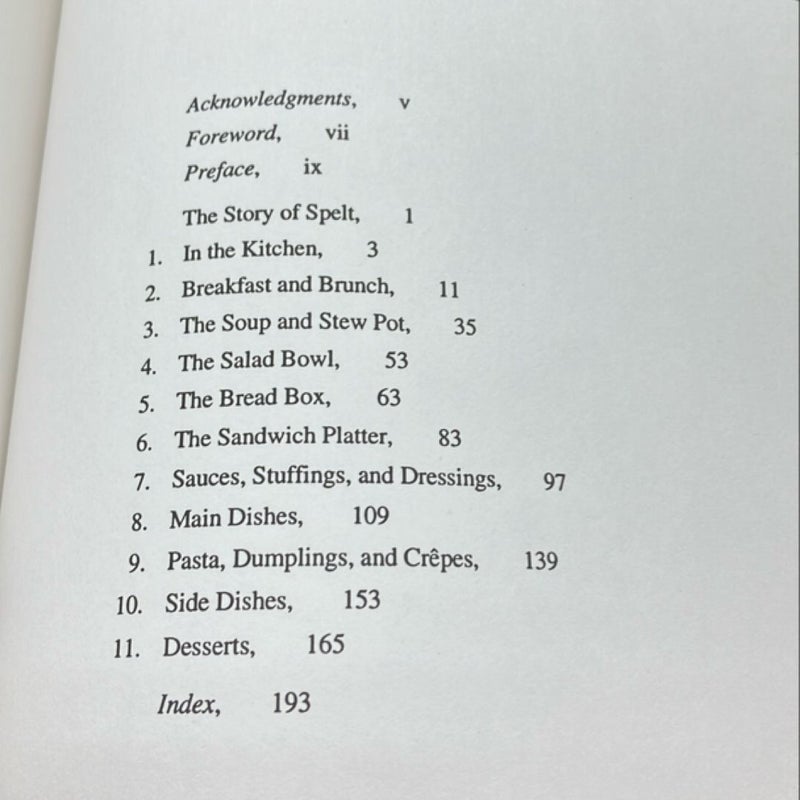 The Spelt Cookbook