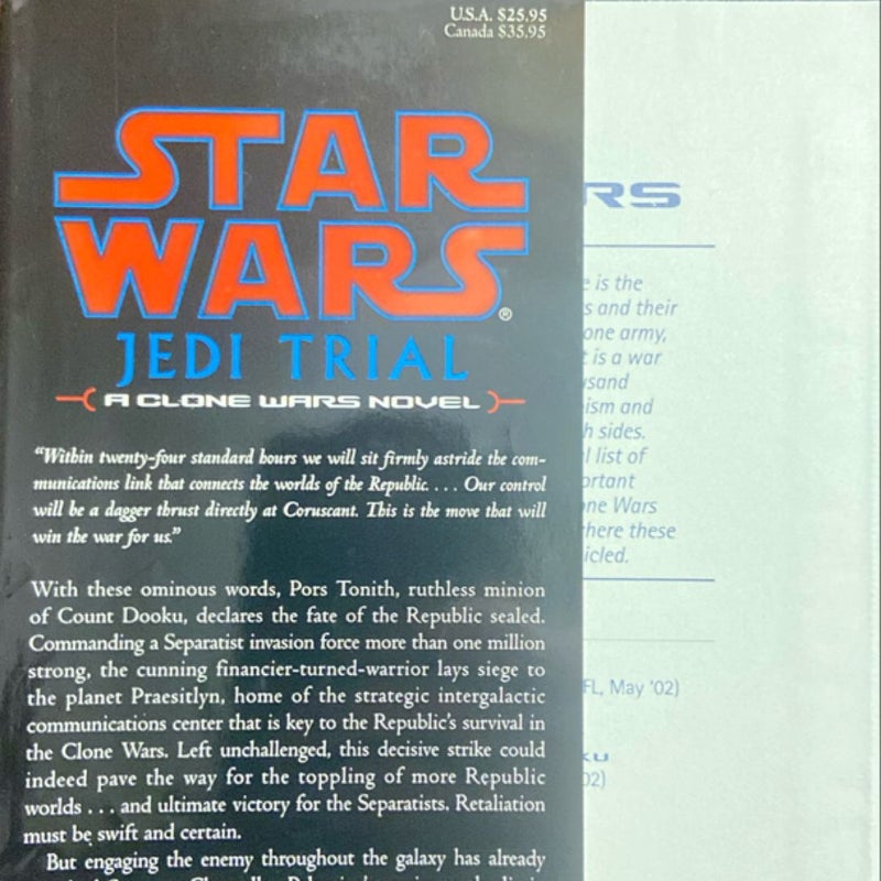 Star Wars Jedi Trial: A Clone Wars Novel (First Edition First Printing)