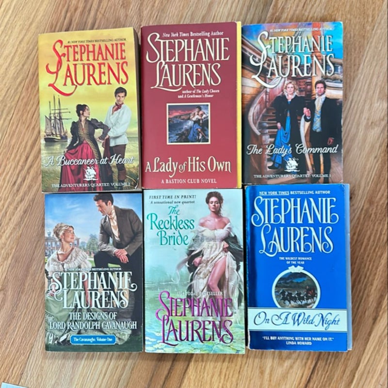 6 Stephanie  Laurens paperback books