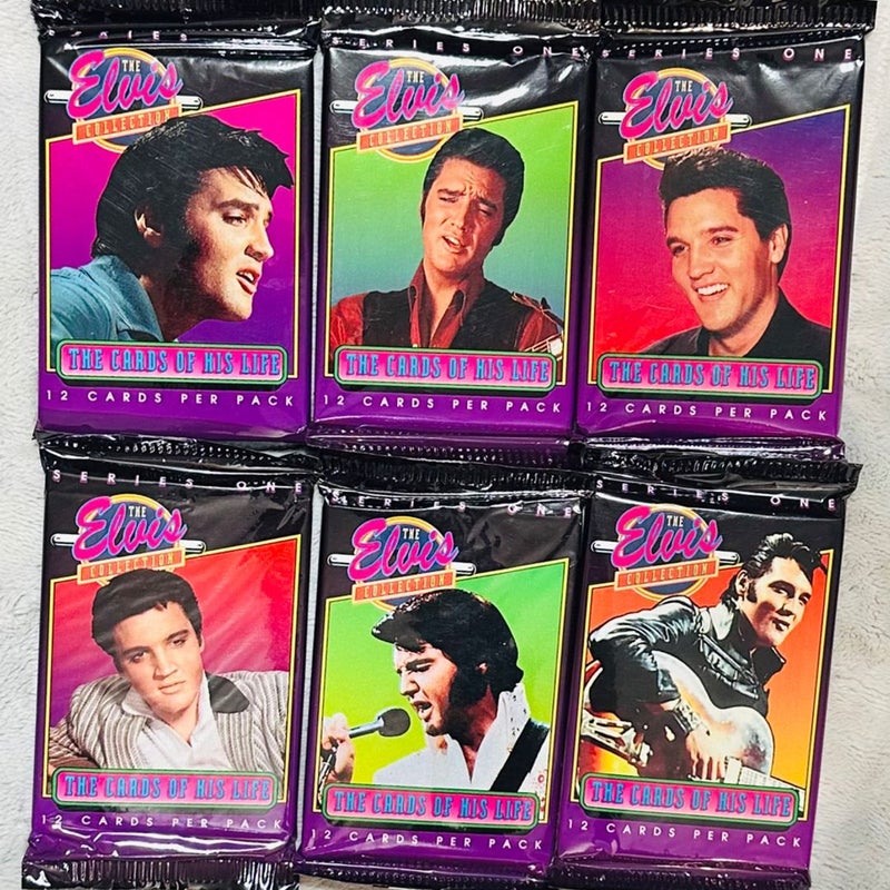 Lot of 6 Vntg Unopened Elvis Collection Trading Cards by Elvis Presley