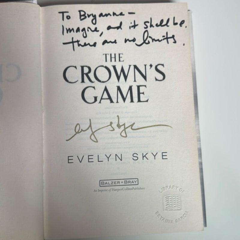 The Crown's Game  (SIGNED)